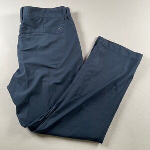 Anderson Ord Performance Golf Pants 38 Blue Gray Flat Front Polyester Athletic
